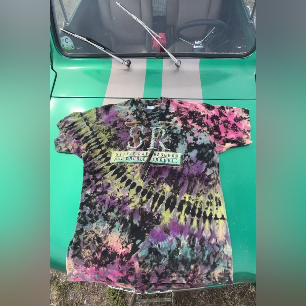Vintage 1989 Stevie Ray Vaughan & Double Trouble Tie-Dye T-Shirt XL -Collector